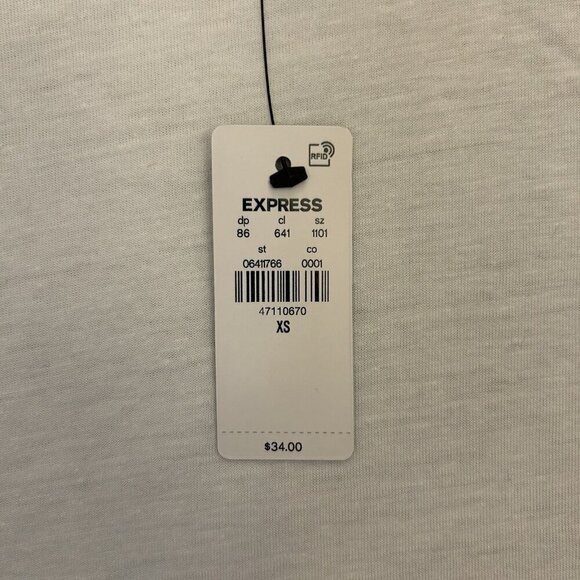 Express Women's Linen Blend Crew Neck Muscle Tank White Size XS NWT $34 - Picture 13 of 15